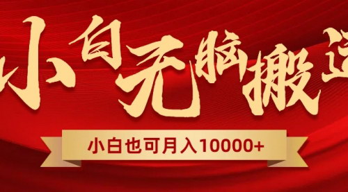 【视频搬运新玩法】全新平台无脑操作，每天轻松赚取1000+，多账号快速扩张