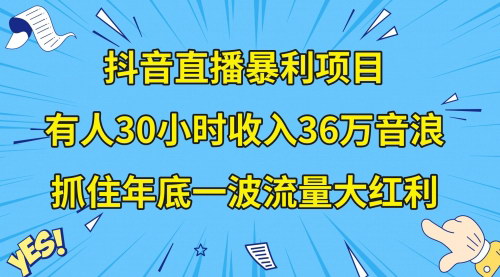 【抖音直播暴利项目】30小时收入36万音浪，公司宣传片年会视频制作，年底流量红利等你来抓！