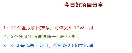 【2024年1月虚拟项目推荐】——实现5-10万月薪，11个精选项目等你来！