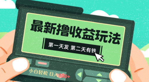 【2024撸视频收益新玩法】无脑操作，第一天发布，第二天就有收益，小白也能轻松赚钱！