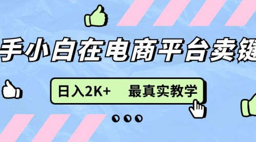 [支持免费下载]新手小白在电商平台卖键盘，日入2K+最真实教学