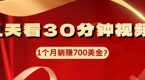 [支持免费下载]【躺赚700美金攻略】每天30分钟视频，轻松月入过万
