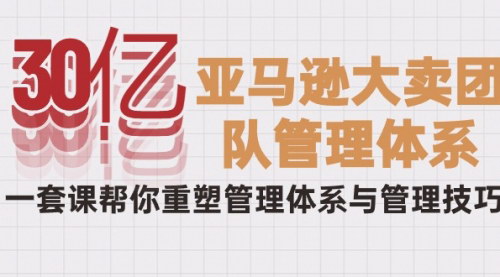 [支持免费下载]【亚马逊大卖团队管理体系】重塑管理体系与管理技巧，揭秘大卖公司的成功秘诀