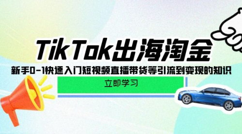 [支持免费下载]【2024年TikTok出海淘金攻略】新手0-1快速入门短视频直播带货等引流到变现的知识