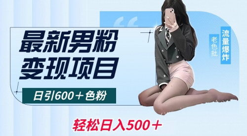 [支持免费下载]【全平台通用男粉变现】日引600+粉，长期玩法，小白也能日入500+