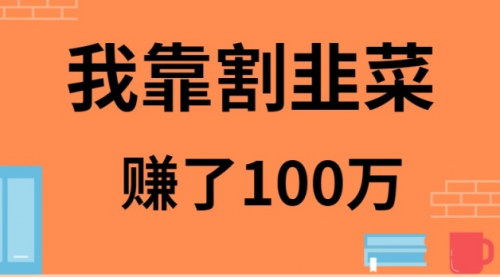 [支持免费下载]【从月薪3000到100万】揭秘我是如何通过割韭菜实现财富自由的