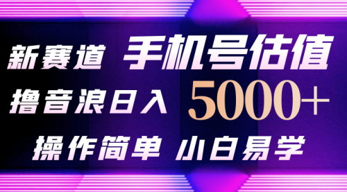 [支持免费下载]【抖音不出境直播】手机号估值，日入5000+的简单赚钱方法