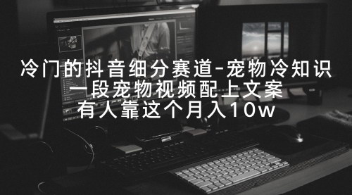 [支持免费下载]【宠物冷知识抖音细分赛道：月入10万的短视频制作秘诀】