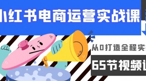 [支持免费下载]【小红书电商运营实战课】从0打造全程实操，65节视频课详解