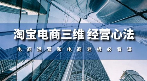 [支持免费下载]【淘宝电商三维经营心法】电商运营必修课，揭秘成功之道