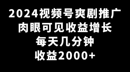 [支持免费下载]【2024视频号爽剧推广攻略】每日几分钟轻松赚2000+的数字营销秘籍