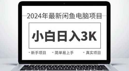 [支持免费下载]【2024年闲鱼电脑销售攻略】新手小白日入3K+，零成本创业指南