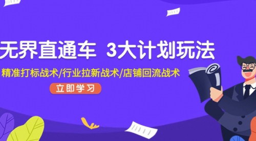 [支持免费下载]《无界直通车3大计划玩法：精准打标、行业拉新、店铺回流的全套策略》