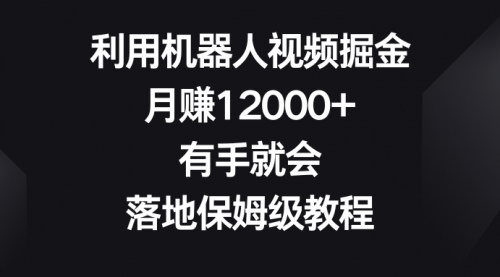 [支持免费下载]视频号掘金攻略：机器人视频制作，轻松月入13000+的实操教程