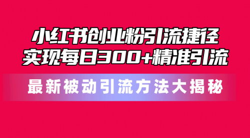[支持免费下载]【小红书高效引流攻略】揭秘每日300+精准创业粉引流技巧，免费工具助力