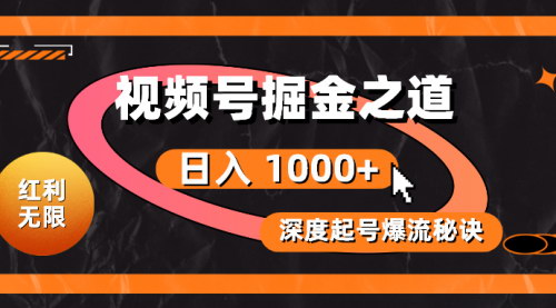 [支持免费下载]【视频号掘金攻略】深度解析起号爆流秘诀，日入1000+的蓝海赛道