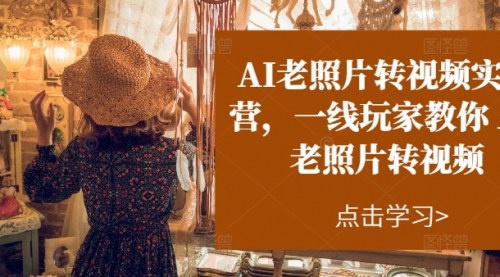 [支持免费下载]AI老照片转视频实操训练营：一线玩家教你修复、上色、动起来