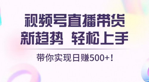 [支持免费下载]视频号直播带货：2024年新趋势，轻松上手日赚500+的实战攻略