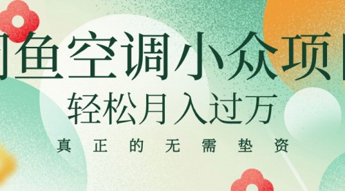 [支持免费下载]【闲鱼空调销售攻略】零资金投入，月入过万的小众项目