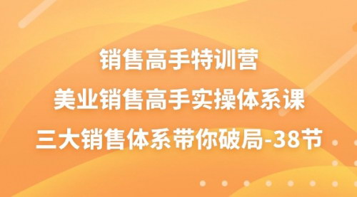 [支持免费下载]【销售高手特训营】美业销售实操体系课，三大销售体系带你破局开店