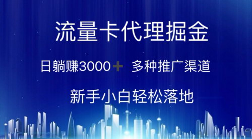[支持免费下载]【流量卡代理掘金】日躺赚3000+，多种推广渠道，轻松月入过万