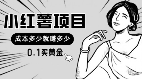 [支持免费下载]小红薯暴力项目：0.1元买黄金，操作简单，日入无上限