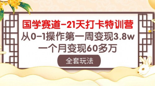 [支持免费下载]《2024国学赛道21天打卡特训营：从0到1，月入60万的实操指南》