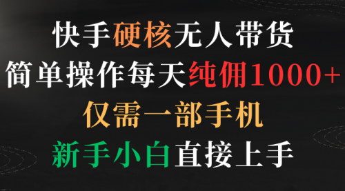 [支持免费下载]【快手无人直播带货秘籍】每天纯佣1000+，简单操作的副业赚钱利器