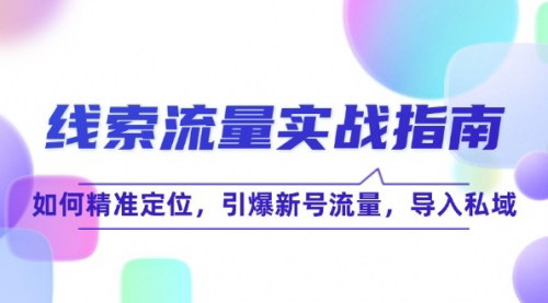 [支持免费下载]线索流量实战指南：精准定位，引爆新号流量，导入私域