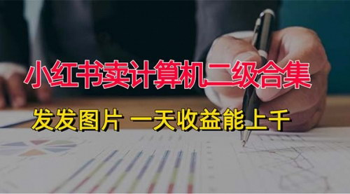 [支持免费下载]小红书计算机二级资料销售：轻松日入千元的项目揭秘