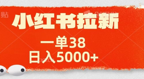 [支持免费下载]【2024年小红书拉新项目：一单38元，轻松日赚5000+】