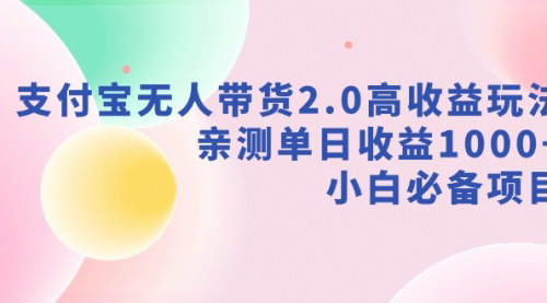 [支持免费下载]【支付宝无人直播带货攻略】2.0高收益玩法，小白轻松日入1000+的数字营销秘籍