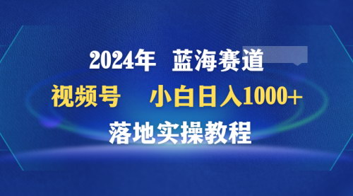 [支持免费下载]2024年视频号蓝海赛道：小白也可日入1000+，实操教程大揭秘