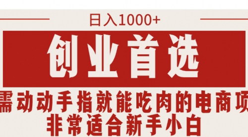 [支持免费下载]电商项目实操课：动动手指，日入1000+，轻松实现月入过万