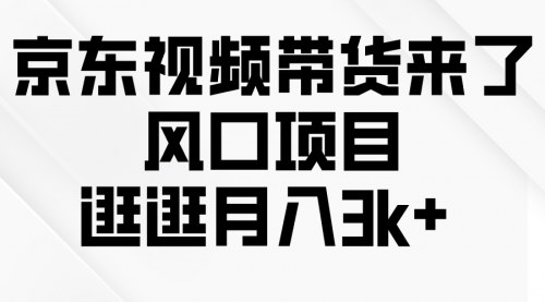 [支持免费下载]【2025年京东短视频带货攻略】月入3k+的风口项目，实操拆解与注意事项