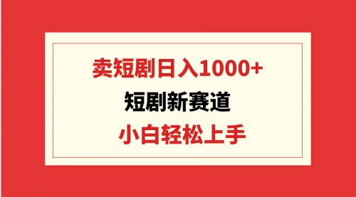 [支持免费下载]【短剧变现新玩法】小白也能日入1000+，揭秘短剧销售躺赚攻略！