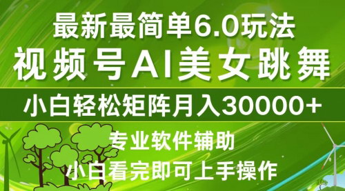 [支持免费下载]【2024年视频号新玩法6.0：小白轻松月入30000+】