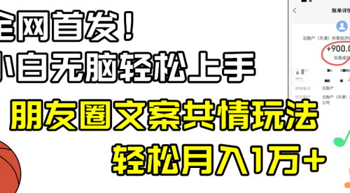 [支持免费下载]【小白月入过万秘籍】朋友圈共情文案玩法，抖音图文流量红利揭秘