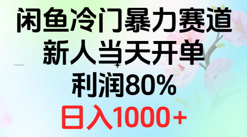 [支持免费下载]《2024年闲鱼冷门暴力赛道揭秘：新人如何实现日入1000+》