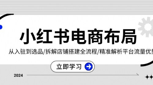 [支持免费下载]小红书电商布局：从入驻到选品/拆解店铺搭建全流程/精准解析平台流量优势