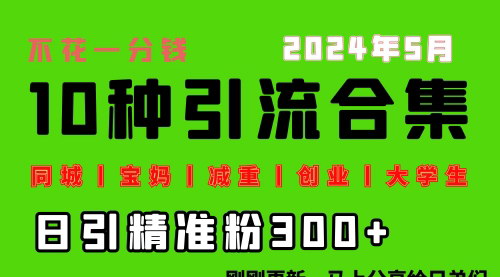 [支持免费下载]【0成本日引300+流量】揭秘同城宝妈减重创业大学生等10大群体免费引流策略