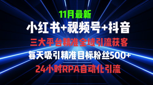 [支持免费下载]全域多平台引流秘籍：小红书、视频号、抖音私域流量自动化获取