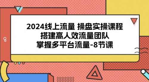 [支持免费下载]线上流量操盘实操课程：搭建高人效流量团队，掌握多平台流量策略