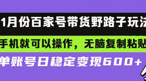 [支持免费下载]2024年百家号短视频带货攻略：手机操作，无脑复制粘贴，轻松实现日入过万