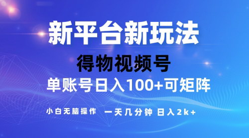 [支持免费下载]《2024【得物】新平台玩法：去重软件加持爆款视频，矩阵玩法轻松上手》