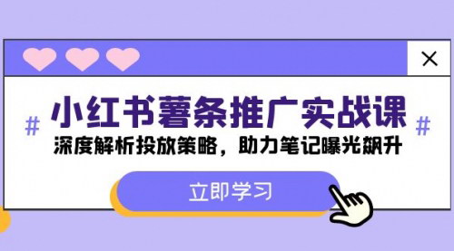 [支持免费下载]小红书薯条推广实战课：深度解析投放策略，助力笔记曝光飙升