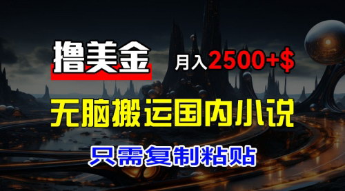 [支持免费下载]最新撸美金项目：搬运国内小说爽文，复制粘贴，月入2500+的实操指南
