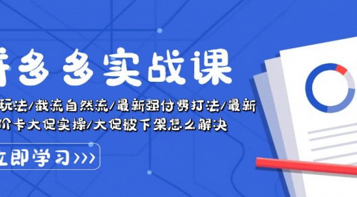 [支持免费下载]【拼多多实战课】万人团玩法与截流自然流策略