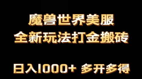 [支持免费下载]魔兽世界美服全自动打金：日入1000+的保姆级教程