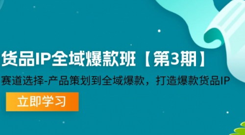 [支持免费下载]《货品IP全域爆款班：从赛道选择到产品策划，打造爆款货品IP》